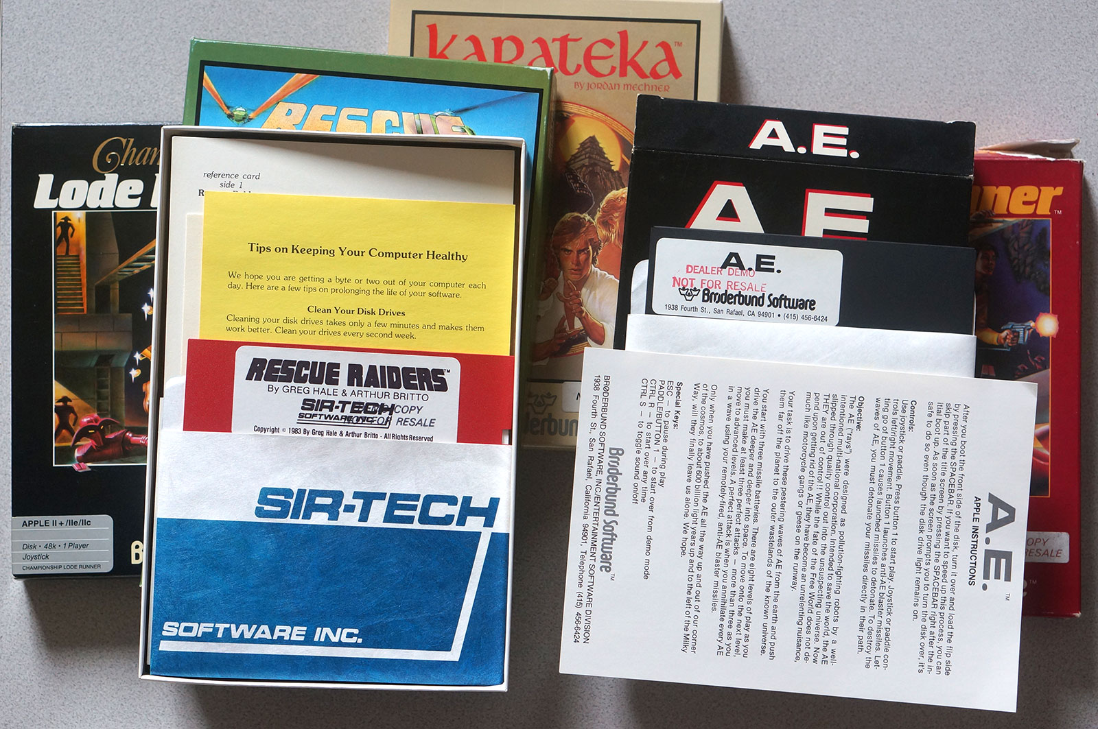 Prototype Apple II Games - Dealer Demo - Rescue Raiders - A.E.