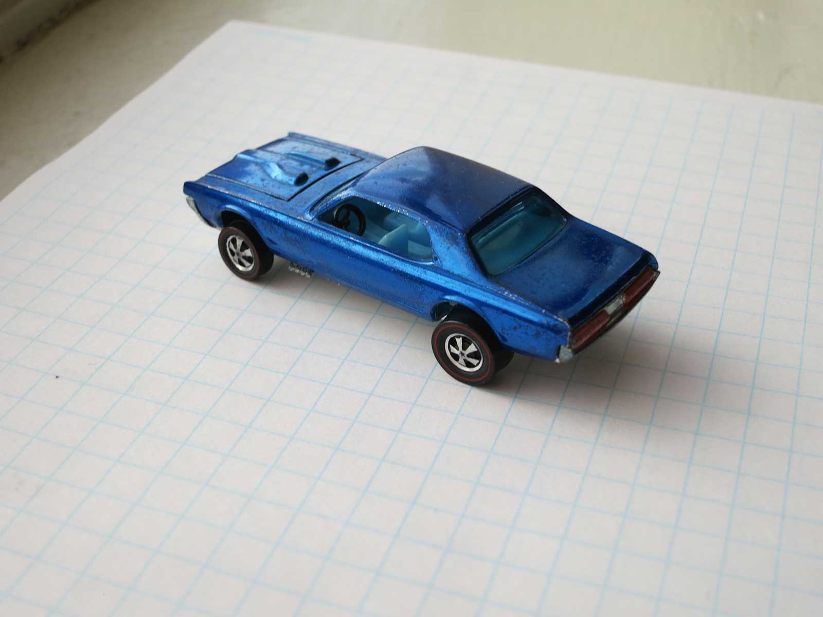 Hot Wheels Redline Blue Custom Cougar with Early Production Identifiers HK